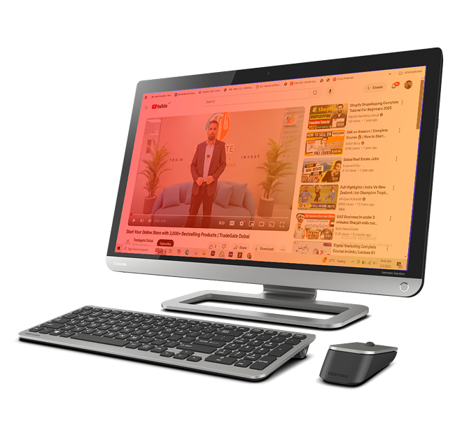 Computer showing dropshipping info